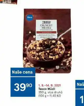Tesco Tesco müsli nabídka