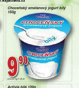 Choceňský smetanový jogurt bílý
