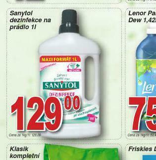 Lidl Sanytol dezinfekce na prádlo nabídka