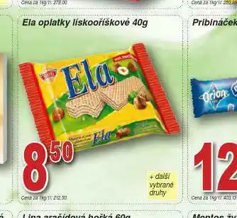 Lidl Ela oplatky lískooříškové nabídka