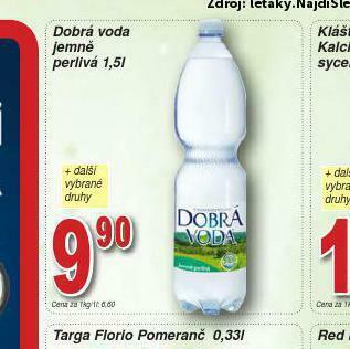 Lidl Dobrá voda jemně perlivá nabídka