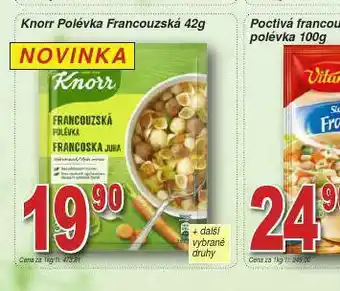 Lidl Knorr polévka francouzská nabídka