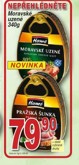 Lidl Hamé moravské uzené nabídka