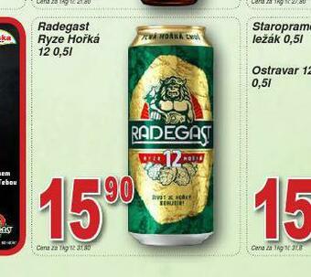Lidl Pivo radegast ryze hořká 12 nabídka