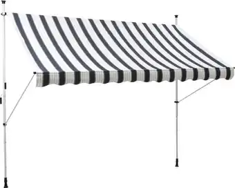 Hornbach Upínací markýza (balkónová markýza) 3x1,5 látka modro/bíle pruhovaná (stavební sada) nabídka