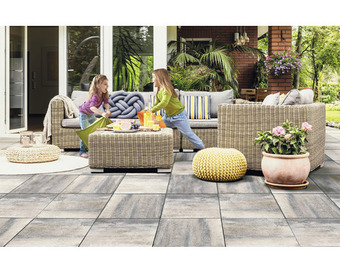 Hornbach Betonová dlažba elegant 50 x 50 x 4 cm bílohnědočerná nabídka