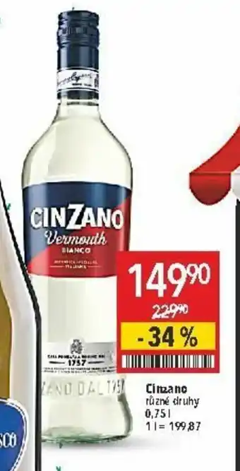 Globus CinZano 750ml nabídka