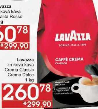 Jip Lavazza zrnková káva crema classic, 1 kg nabídka