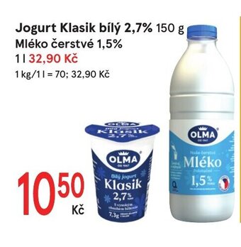 Žabka Jogurt Klasik bílý 2,7% 150 g nabídka