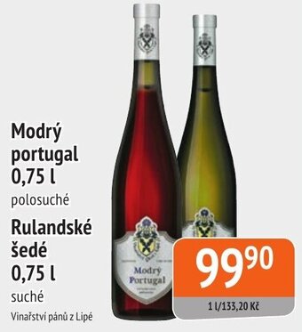 Modrý portugal 0,75 L
