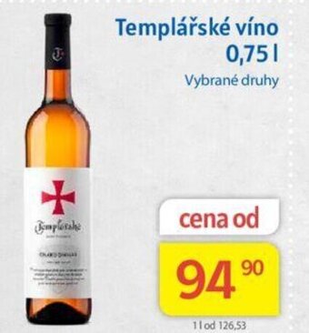 Kubík potraviny Templářské víno 0.75 L nabídka