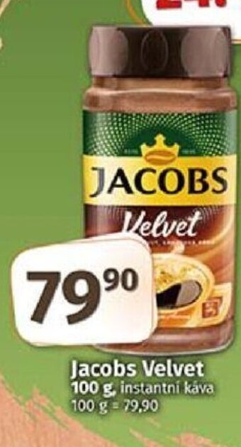 COOP TIP Jacobs Velvet 100 g, instantní káva 100 g = 79,90 nabídka