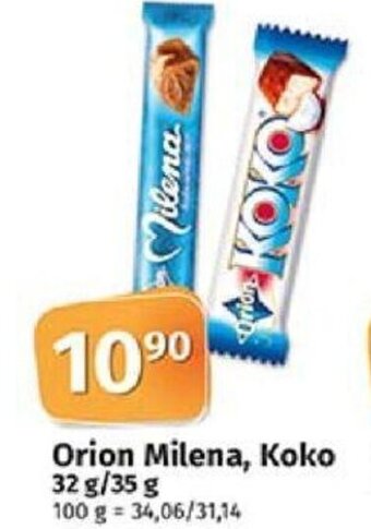 COOP TIP Orion Milena, Koko Orion Pribináček 32 g/35 g nabídka