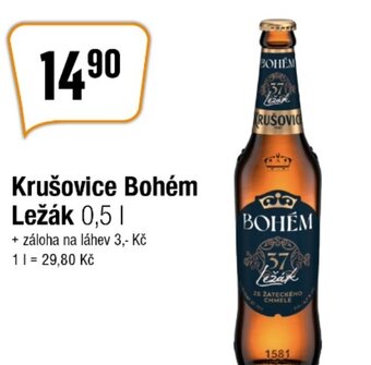 TEMPO Krušovice Bohém Ležák 0,5 L nabídka