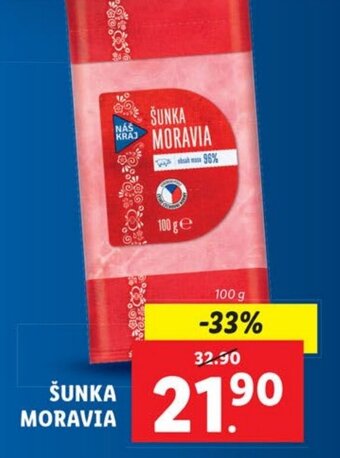Lidl ŠUNKA MORAVIA nabídka