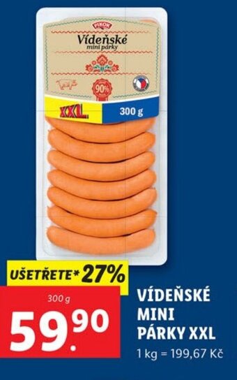 Lidl VÍDEŇSKÉ MINI PÁRKY XXL nabídka