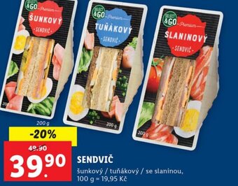 Lidl SENDVIČ nabídka