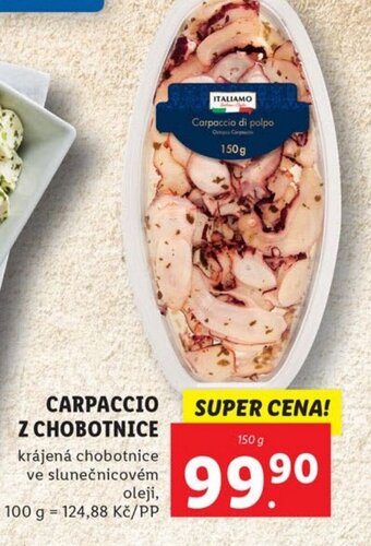 Lidl CARPACCIO Z CHOBOTNICE nabídka