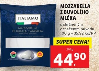 Lidl MOZZARELLA Z BUVOLÍHO MLÉKA nabídka