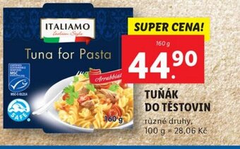 Lidl ITALIAMO TUŇÁK DO TĚSTOVIN nabídka