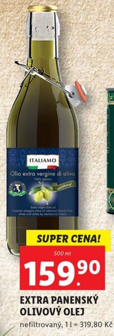 Lidl EXTRA PANENSKÝ OLIVOVÝ OLEJ nabídka