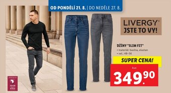 Lidl DŽÍNY "SLIM FIT" nabídka