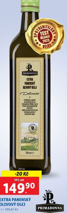 Lidl EXTRA PANENSKÝ OLIVOVÝ OLEJ nabídka