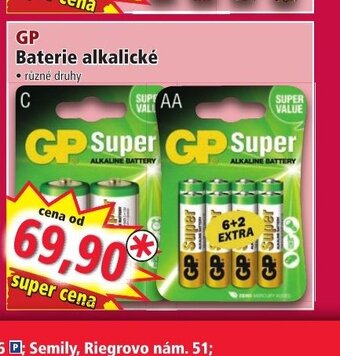 Norma GP Baterie alkalické nabídka