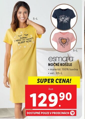 Lidl esmara NOČNÍ KOŠILE nabídka