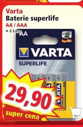Norma Varta Baterie superlife nabídka