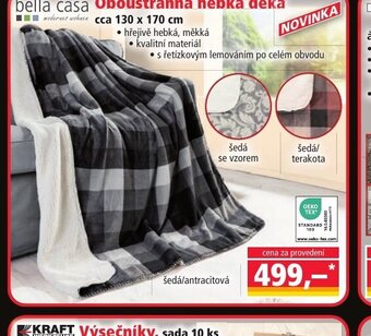 Bella casa Oboustranná hebká deka