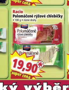 Norma Racio polomáčené rýžové chlebíčky nabídka