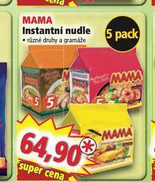 Norma Instantní nudle nabídka