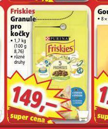Norma Friskies granule pro kočky nabídka