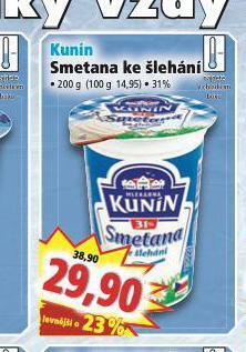 Norma Kunín smetana ke šlehání nabídka