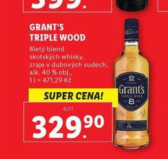 Lidl Grant's triple wood whisky nabídka