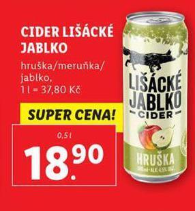Lidl Lišácké jablko cider nabídka