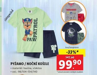 Lidl Chlapecké pyžamo nabídka