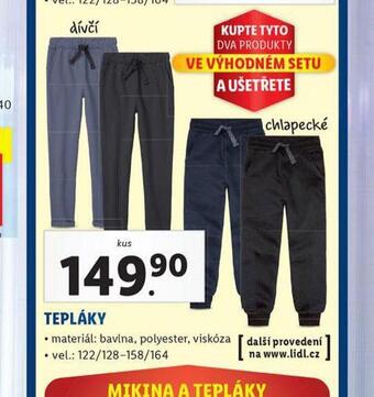 Lidl Dětské tepláky nabídka
