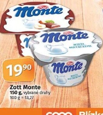 COOP TIP Zott Monte nabídka