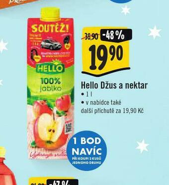 Jip Hello džus a nektar nabídka
