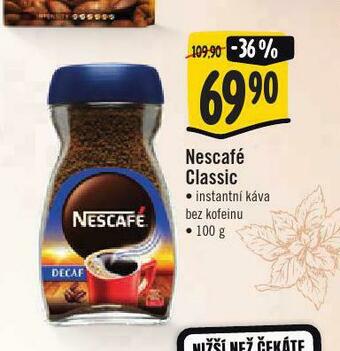 Jip Nescafé classic instantní káva bez kofeinu nabídka