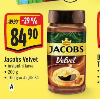 Jip Jacobs velvet instantní káva nabídka