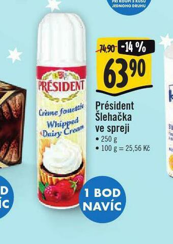 Jip Président šlehačka ve spreji nabídka