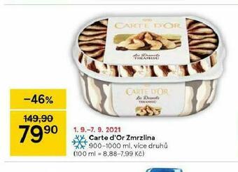 Tesco Carte d´or zmrzlina nabídka
