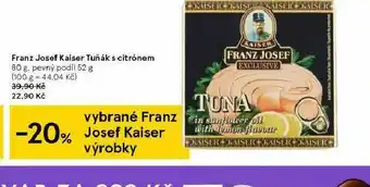 Tesco Franz josef kaiser tuňák s citronem nabídka