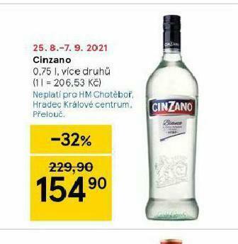 Tesco Cinzano nabídka