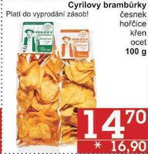 Jip Cyrilovy brambůrky česnek, 100 g nabídka