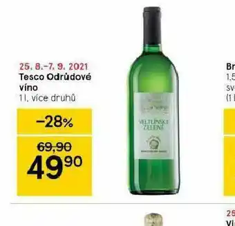 Tesco Tescoo odrůdové víno nabídka