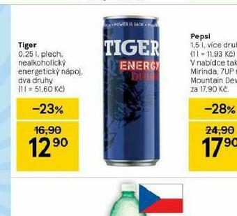 Tesco Tiger energy drink nabídka